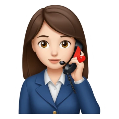 ￼ Brunette Haired Girl on the phone  sticker