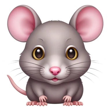 cute small rat with big eyes and whiskers sticker