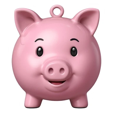 piggy bank with a human figure symbol sticker