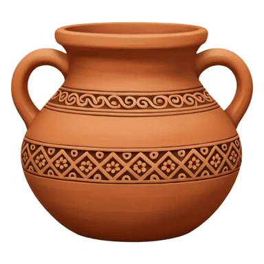clay pottery with motifs sticker