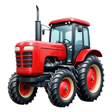 a red tractor sticker