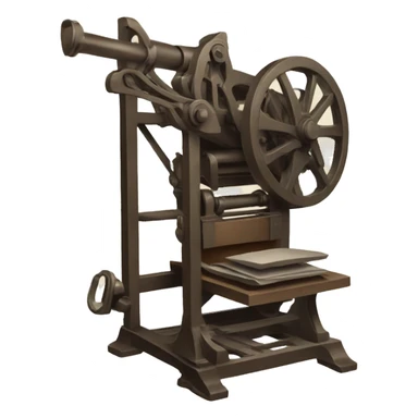 old printing press sticker