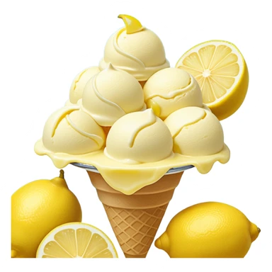 Italian seaside lemon ice cream, Blue white stripes, overflowing lemons, clear blue sky and ocean
Travel photography style, vivid, joyful summer mo sticker