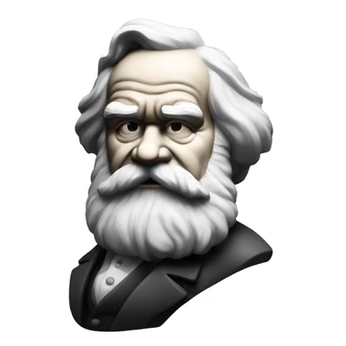 Karl Marx fist up sticker