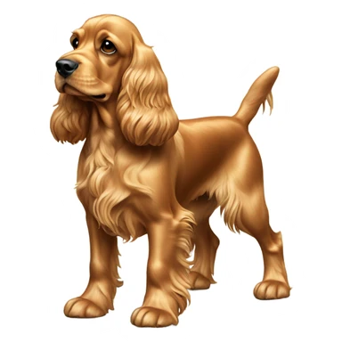 Dog-golden-english-cocker-spaniel-full-body-standing sticker