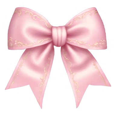 vintage rococo light pink bow sticker