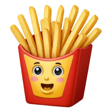 Floppa eating french fries sticker
