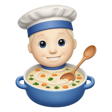 Pillsbury dough boy makes progresso soup sticker