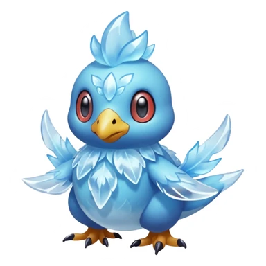 elemental icy floral ethereal glacial Axew-Rufflet-Brionne-Pokémon-Fakémon-hybrid-creature sticker