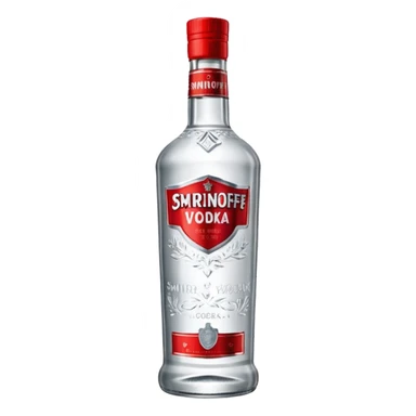 Smirnoff Vodka bottle sticker