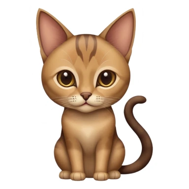 Oriental Abyssinian beige, dark-choco-points cat   sticker