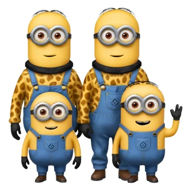 minions, animal skin cloth sticker