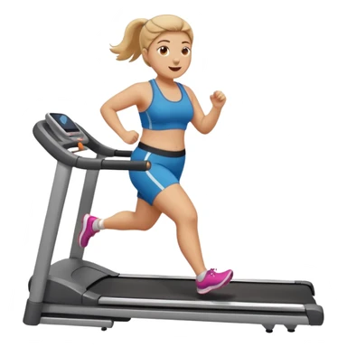 girl running on treadmill fat sticker