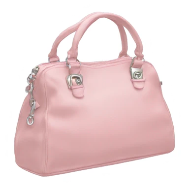 Light Pink bag with silver hardware y2k early 2000s sticker