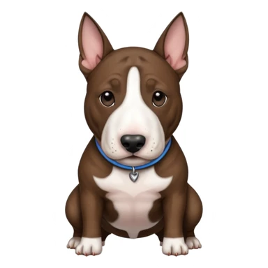 brindle english bull terrier dark brown sticker