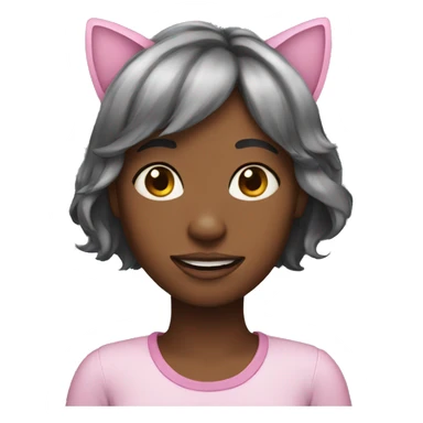 Girl with cat ears sticker