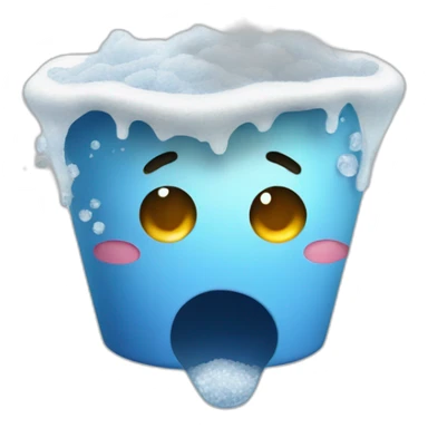 emoji Face with salt pouring out of mouth sticker