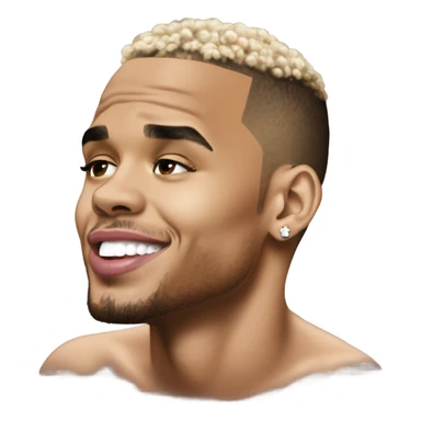 Hyper Realistic Chris Brown  Karruche Tran romantic photo  sticker