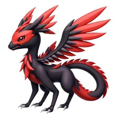 Meloetta-Nargacuga-Yveltal-Pokémon-Fakémon-fusion-hybrid-creature sticker