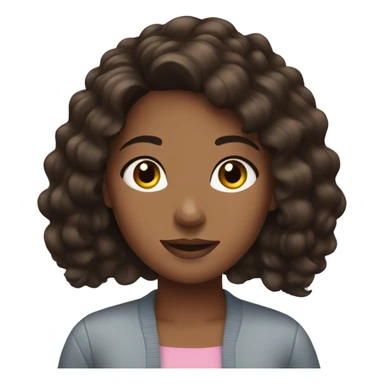 brunette girl self care sticker