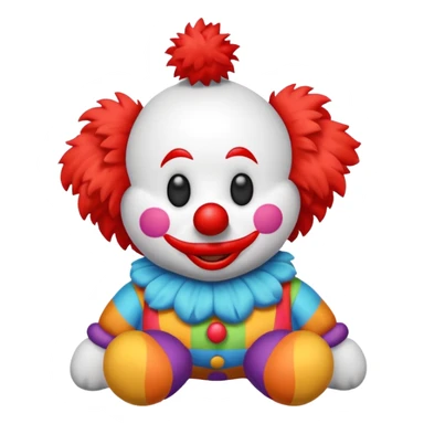 soft clown toy for children, plushie sticker