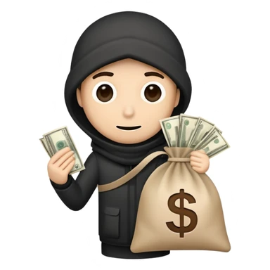 a thief as a stickman sticker