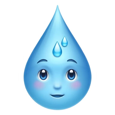 White water droplet sticker