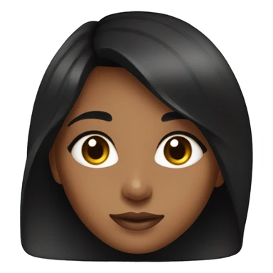 Skincare on girl with brown eyes and black hair sticker