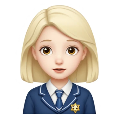 cute school girl jewish sticker