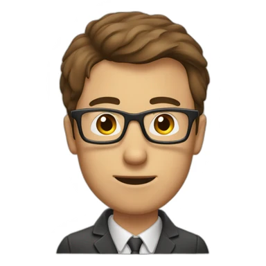 brown-short-haired classy man wearing glasses struggling to fit a key into a door-lock sticker