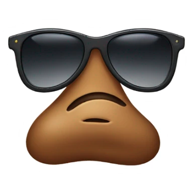 Poop wearing sunglasses  sticker