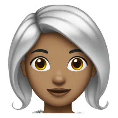 girl with black hair jewelry sticker