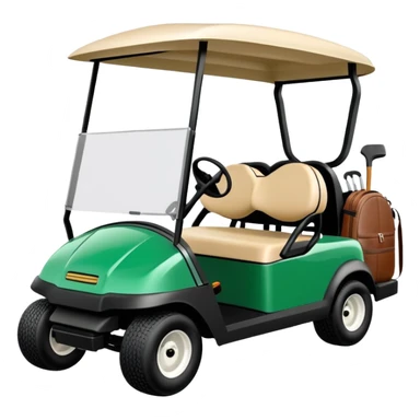 Club car golf cart with golf club bags sticker