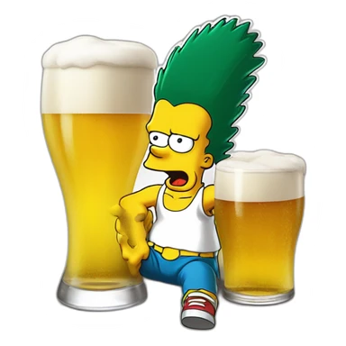 bart-simpson-qui-boit-une-biere sticker