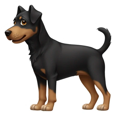 Black and brown dog with one sock foot  sticker