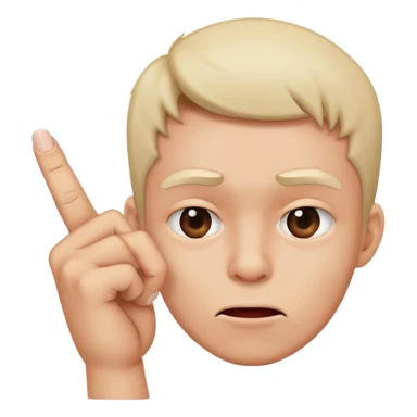 una carita con un dedo medio mordiéndolo y mirando con cara de intención  sticker