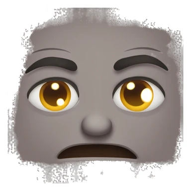 annoyed face with one eye twitching  sticker