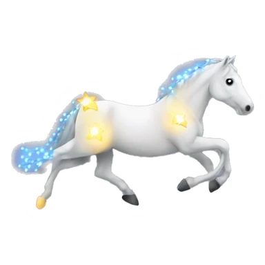 Horse running with Christmas lights  sticker