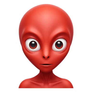 red alien sticker