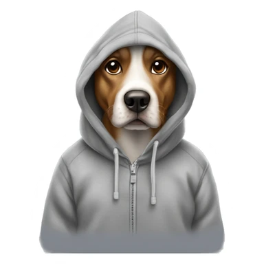 ￼ dog wearing a hoodie ￼ sticker