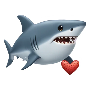 shark with hedgehog in love sticker