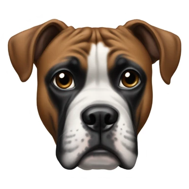 Boxer dog with more black on face sticker