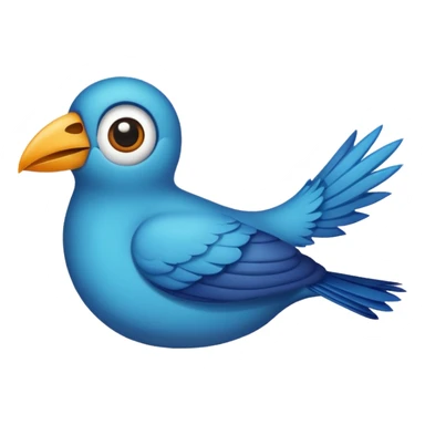 a bird which has died and is lying on its back with cartoon x's in the eyes sticker