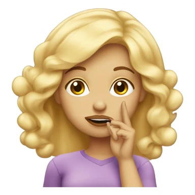 blonde girl blowing a kiss  sticker