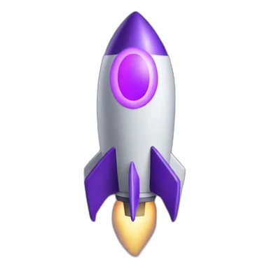 purple led rocket sticker
