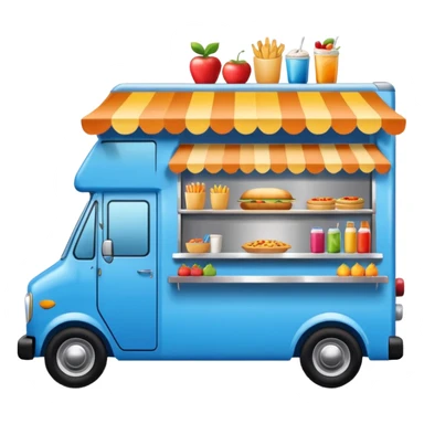 Festival Food Truck blue sticker