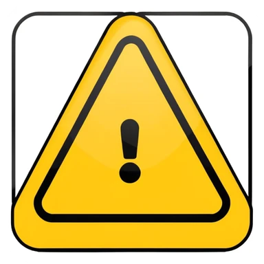 triangle warning sign with exclamation mark sticker