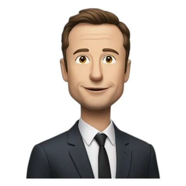Macron elon musk sticker