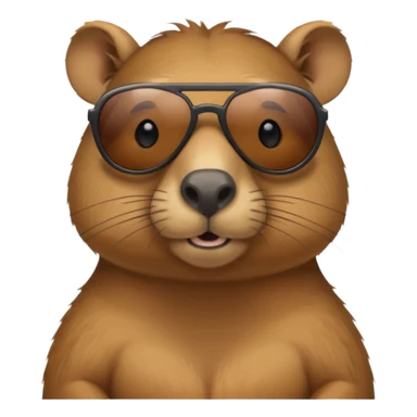 Capibara con lentes de sol sticker