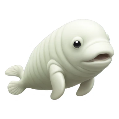 Tardigrade beluga whale with legs sticker